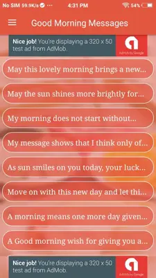 Good Morning Messages android App screenshot 1